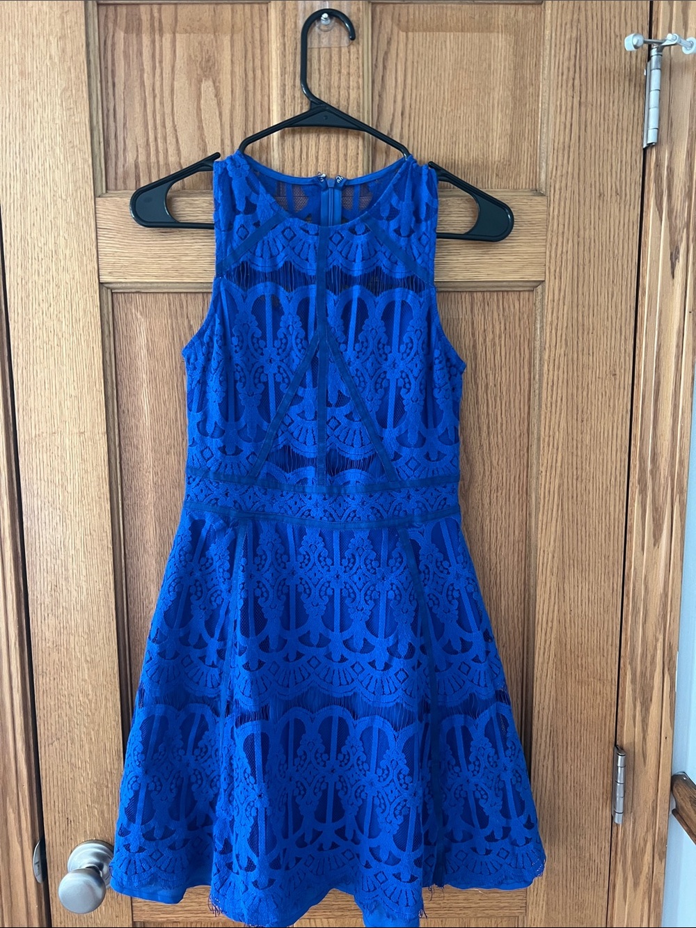 Adelyn Rae Royal Blue Lace Fit & Flare Dress